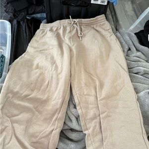 Beige Casual Sweatpants